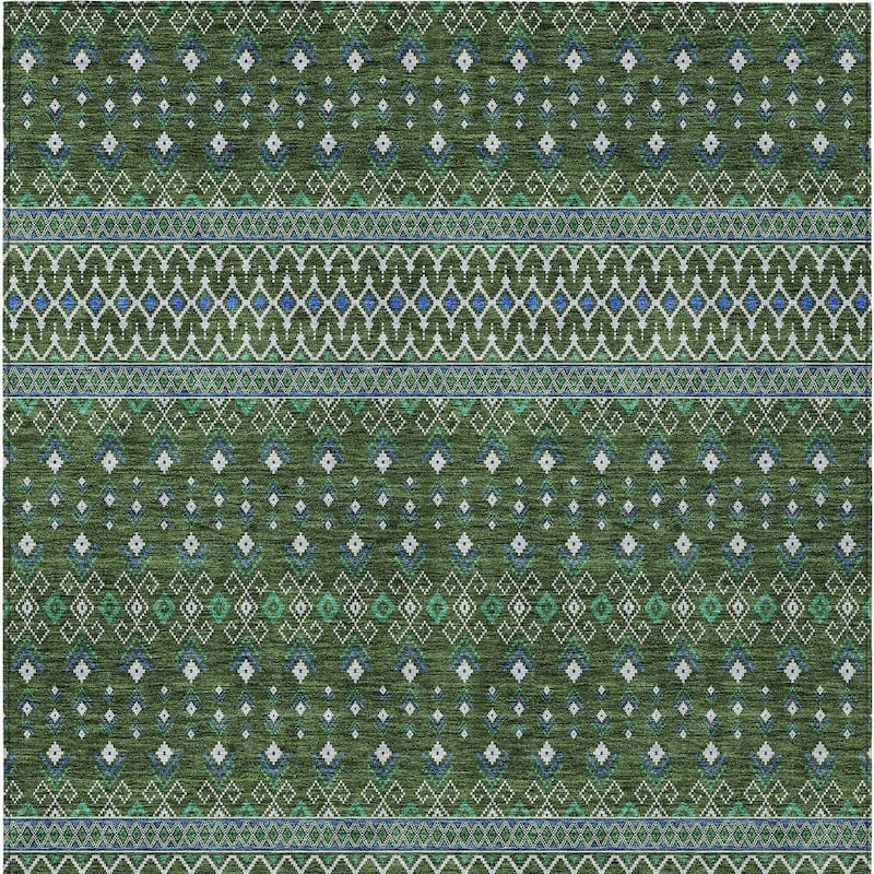 HomeRoots Tribal Transitional Rectangle Outdoor Rug