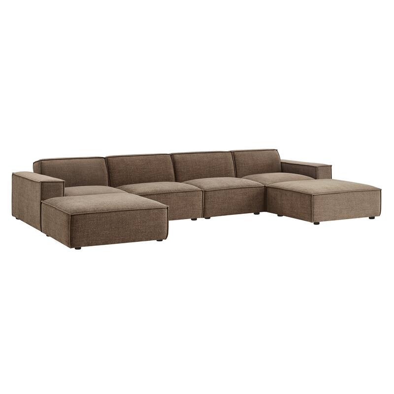 Restore 6-Piece Performance Fabric Upholstered Modular Sectional Sofa