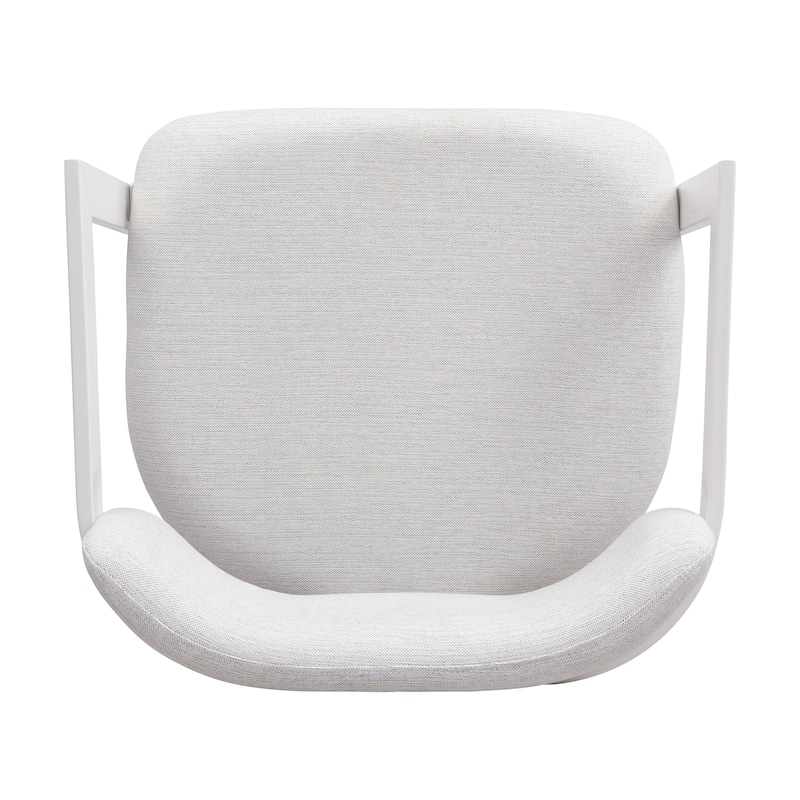 Upholstered Dining Chairs Set of 2, Fabric Armchairs with Metal Frame,