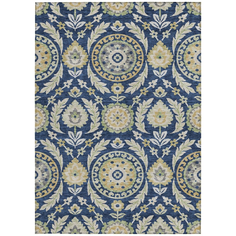 HomeRoots Floral Transitional Rectangle Outdoor Rug