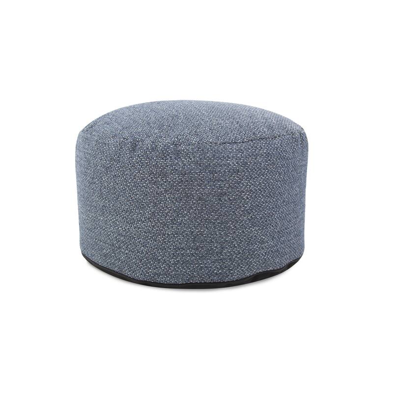 Allan Andrews Round Foot Pouf Panama Indigo