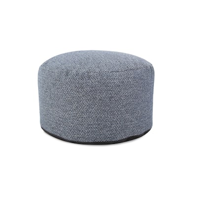 Allan Andrews Round Foot Pouf Panama Indigo