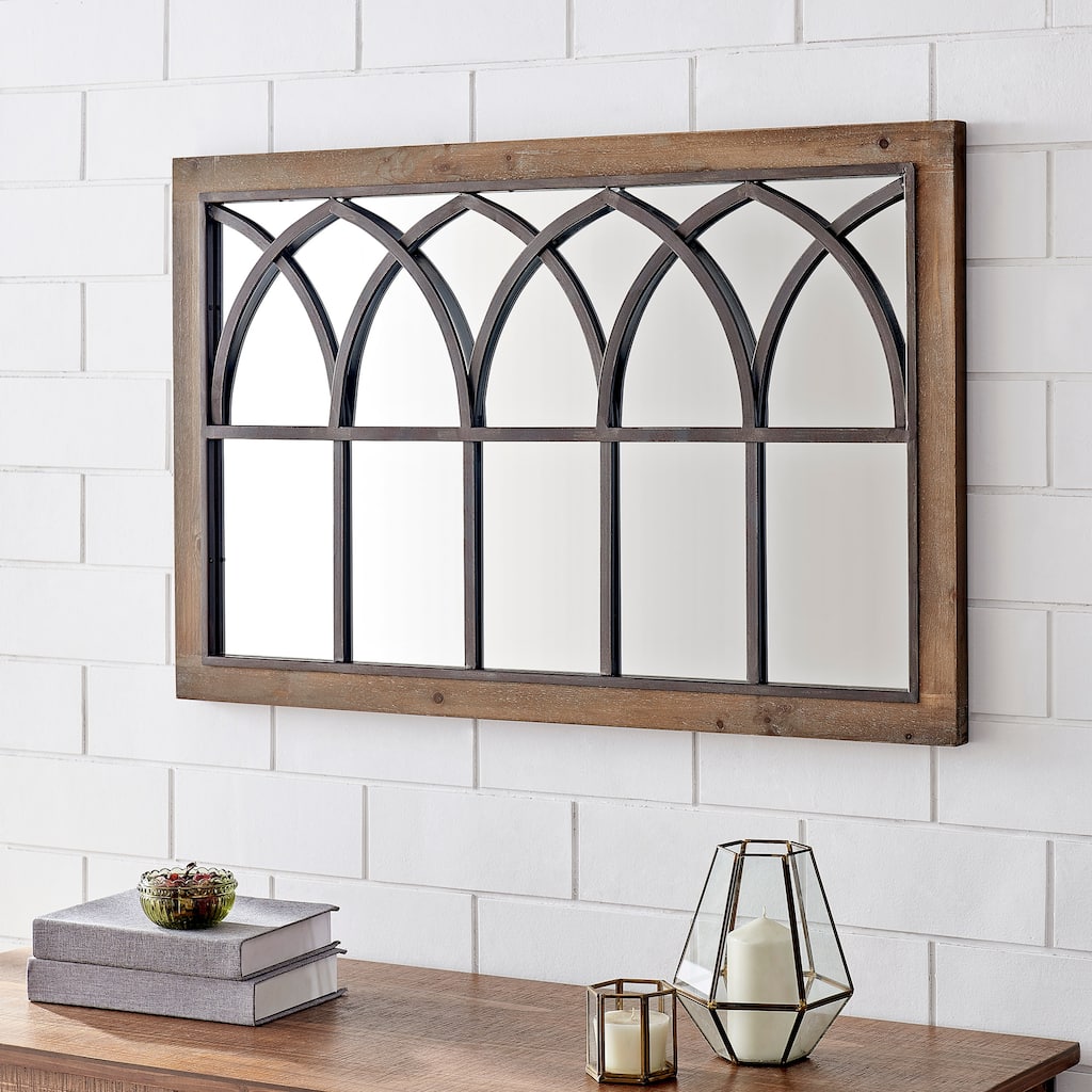 FirsTime & Co. Brown Grand Haven Arch Mirror, Wood