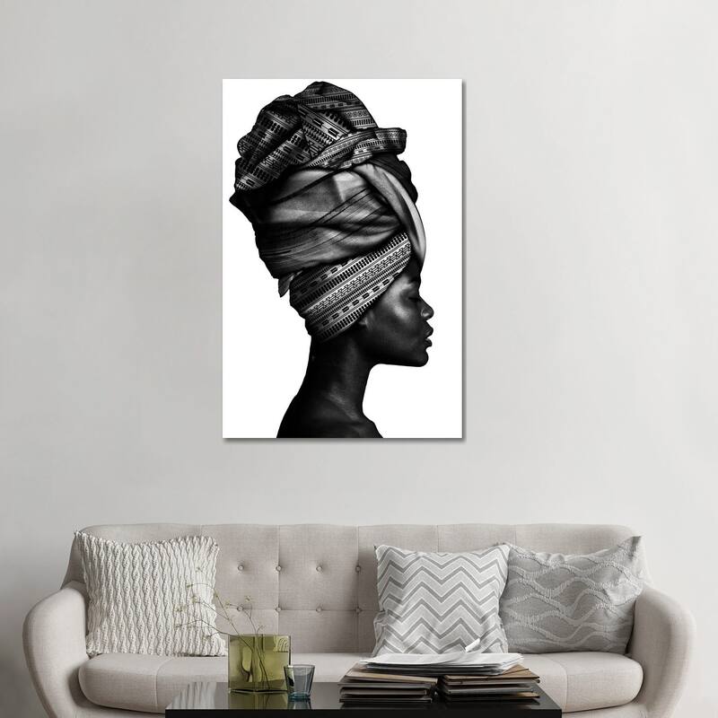 iCanvas "African Woman In Black And White" by Danilo de Alexandria Canvas Print - 48x32x1.5