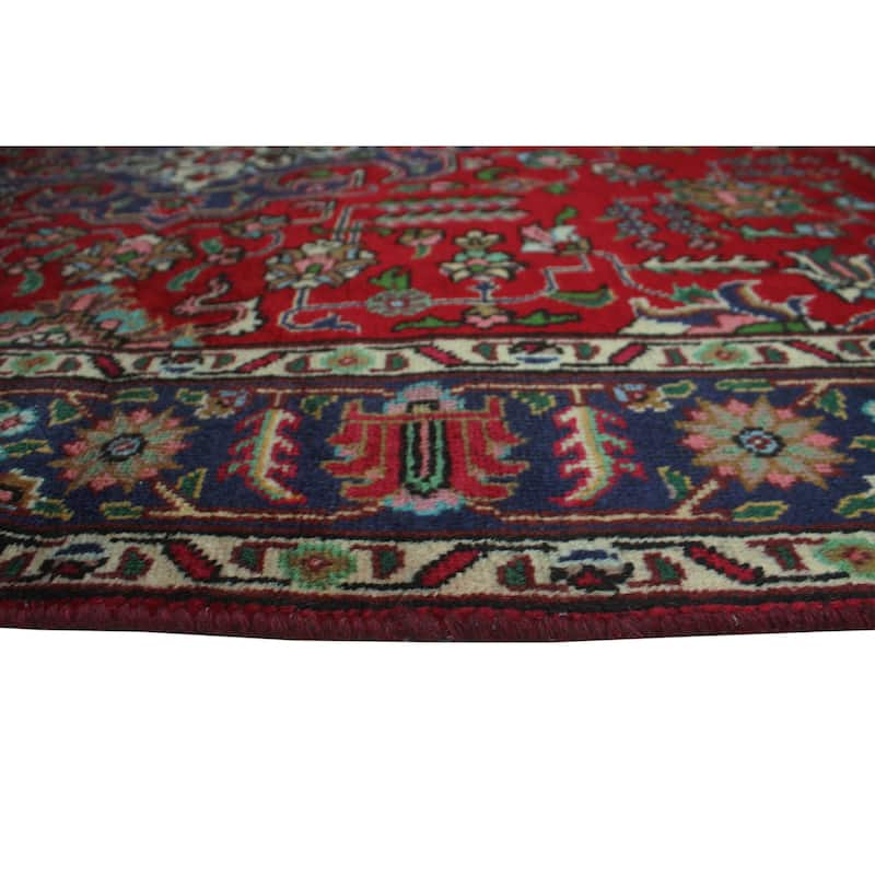 Semi Antique Morena Red/Ink Blue Rug - 4'8" x 6'6"