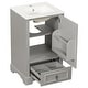 preview thumbnail 20 of 135, GDFStudio - Lisa 20" Bathroom Vanity with Ceramic Sink, Soft-Close Door & Storage Rack