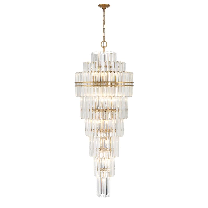Hayes 31 Light Aged Brass Chandelier
