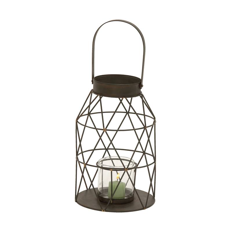 Fancy Metal Glass Lantern