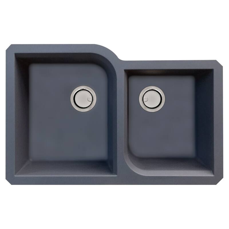 Transolid K-RUDO3120 Radius 31-3/4" Undermount Double Basin Granite