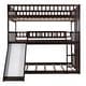 preview thumbnail 5 of 38, Full Over Full Over Full Triple Bed Convertible into 2 Full Size Platform Beds and 1 Floor Bed, Bed Frame with Slide and Ladder