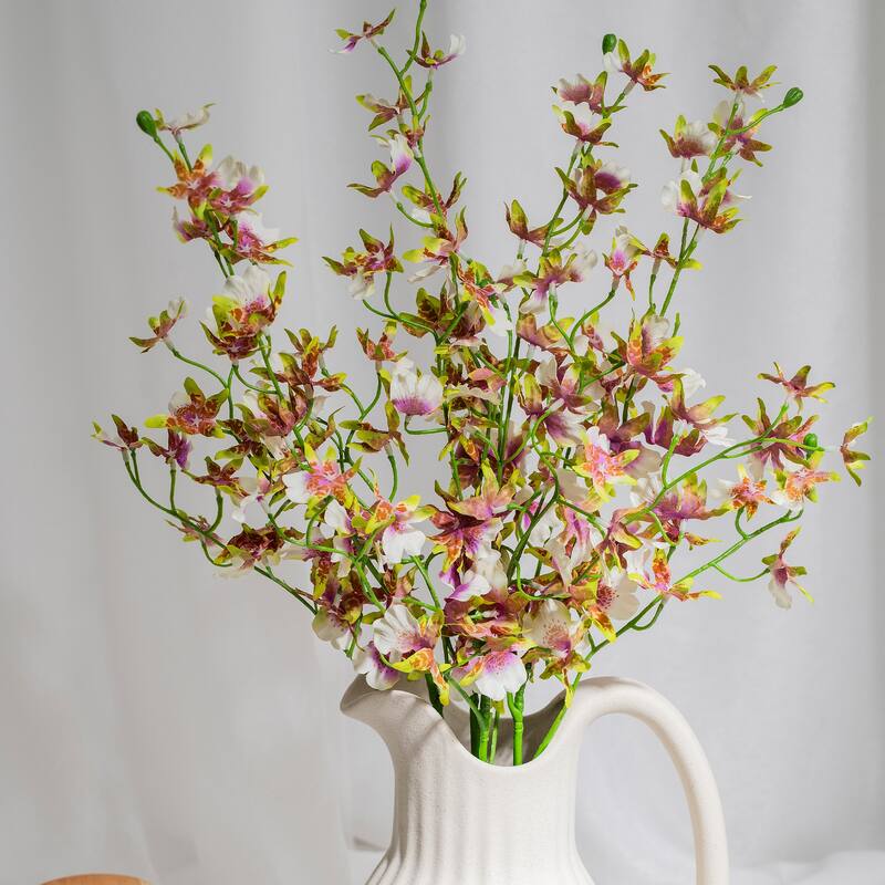Silk Decorative Artificial Dancing Lady Orchid(Pack of 1 Branch)