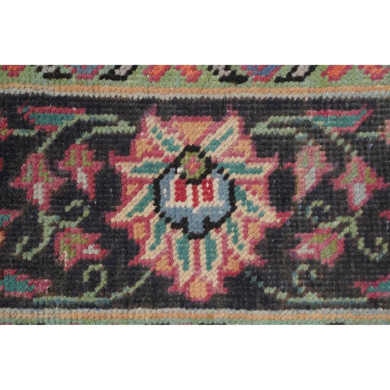 Hand Knotted Oriental 100% Wool Carpet Traditional Floral Pink Tabriz Area Rug - 5' 8'' X 4' 8''