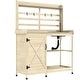 preview thumbnail 2 of 25, Outsunny Wooden Potting Bench, Outdoor Potting Table with Storage Cabinet, Storage Shelves, Sink