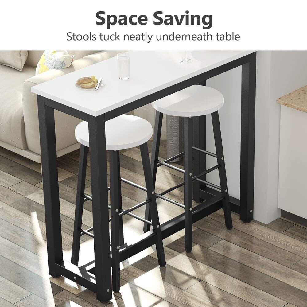 Shop 3 Piece Pub Table Set Counter Height Dining Table Set With 2 Stools Overstock 28472789,How To Draw A Cartoon Penguin Step By Step Easy