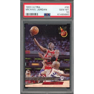 Michael Jordan 1993 Fleer Ultra Basketball Card #30 Graded PSA 10 - 8'6" x 11'6"