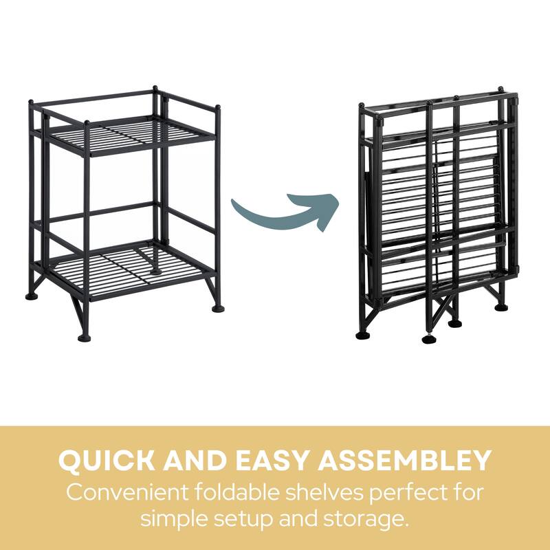 Convenience Concepts Xtra Storage 2 Tier Folding Metal Shelf