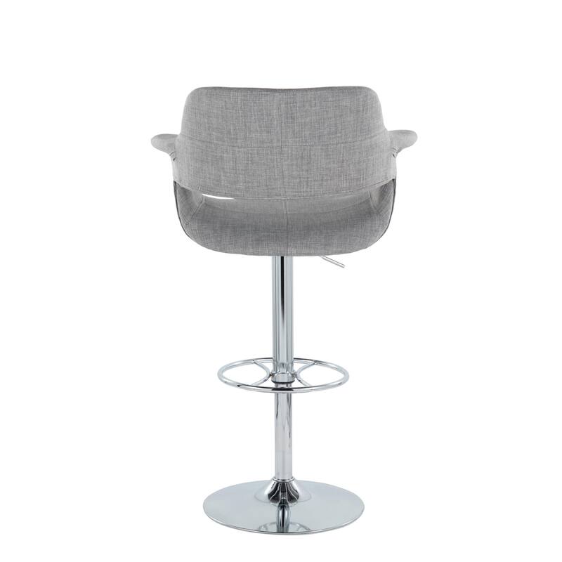 Lumisource Barstool with Swivel in Black and Charcoal, Set of 2 - 19"Lx23.5"Wx39-47.5"H