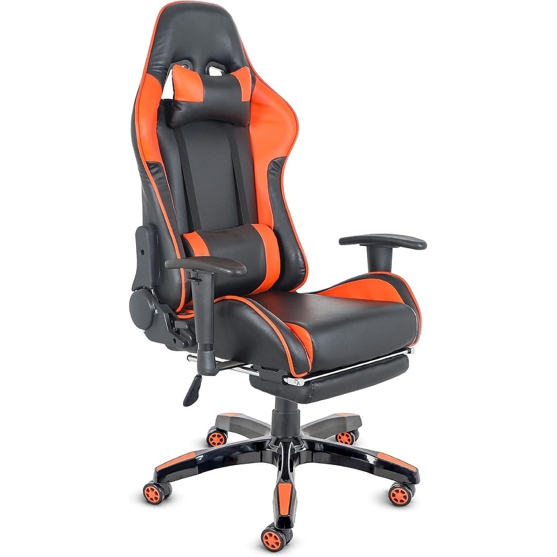 Gaming Chair with Fold Away Footrest Computer Chair Multi Color