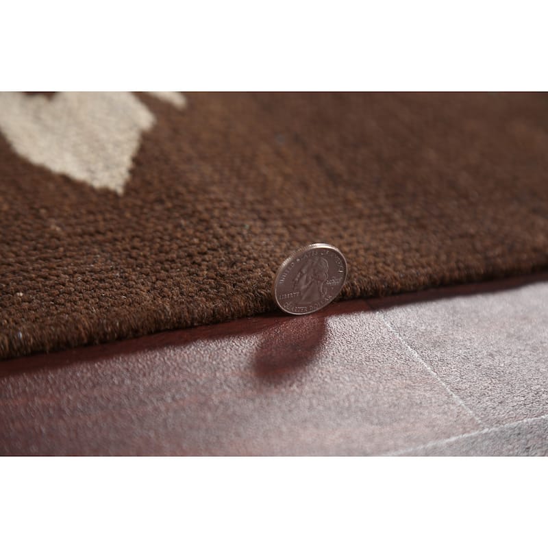 Natural Dye Contemporary Tribal Kilim Wool Area Rug Flat-woven Carpet - 4'8" x 6'8"