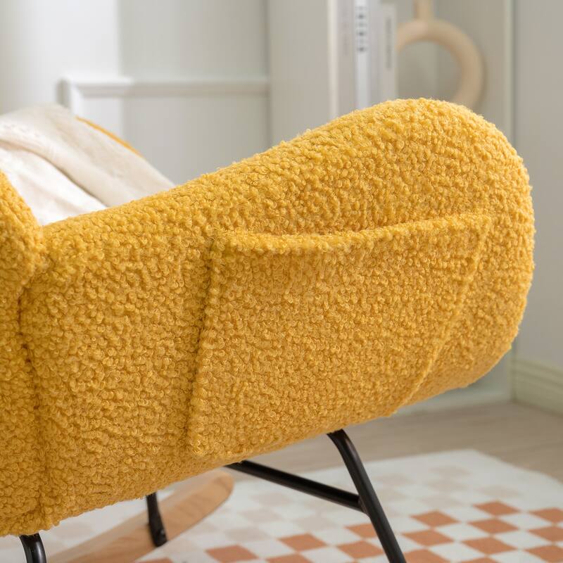 Glider Chair with Headrest & Storage