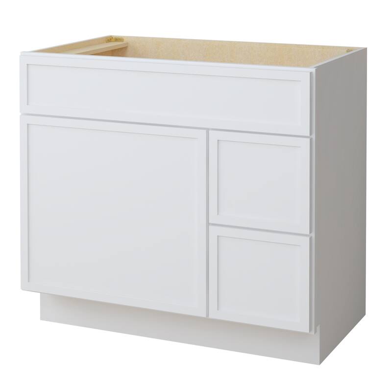 Vanity Art 36" Freestanding Single Base 2 Drawers Storage Cabinet with Soft Close Door