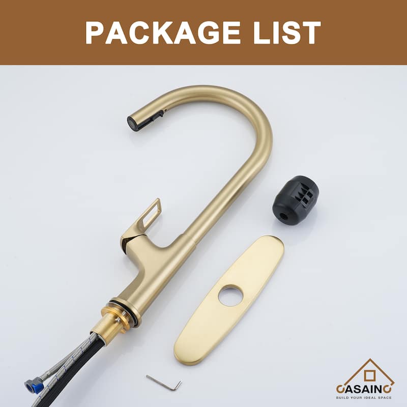 Single Handle Pull-Down Sprayer Kitchen Faucet