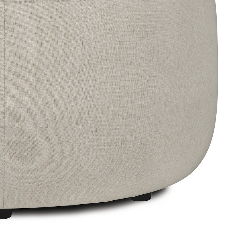 WYNDENHALL Brea 32 inch Wide Contemporary Irregular Ottoman Bench