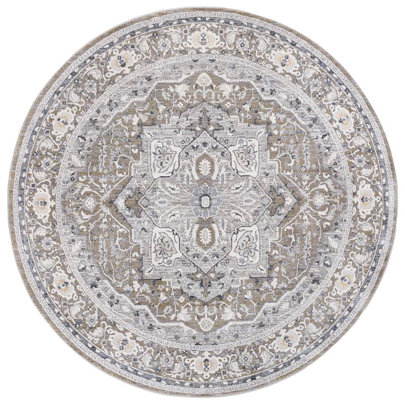 SAFAVIEH Lauren Ralph Lauren Sirke Rug - 6'7" Round - Green/Light Grey