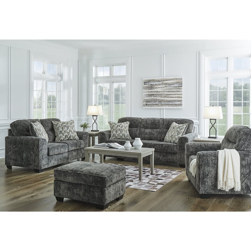 Signature Design by Ashley Lonoke 4-Piece Upholstery Package - 90"W x 38"D x 40"H - Gray