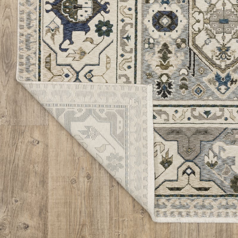 Style Haven Henretta Bordered Medallions Fringe Edge Area Rug