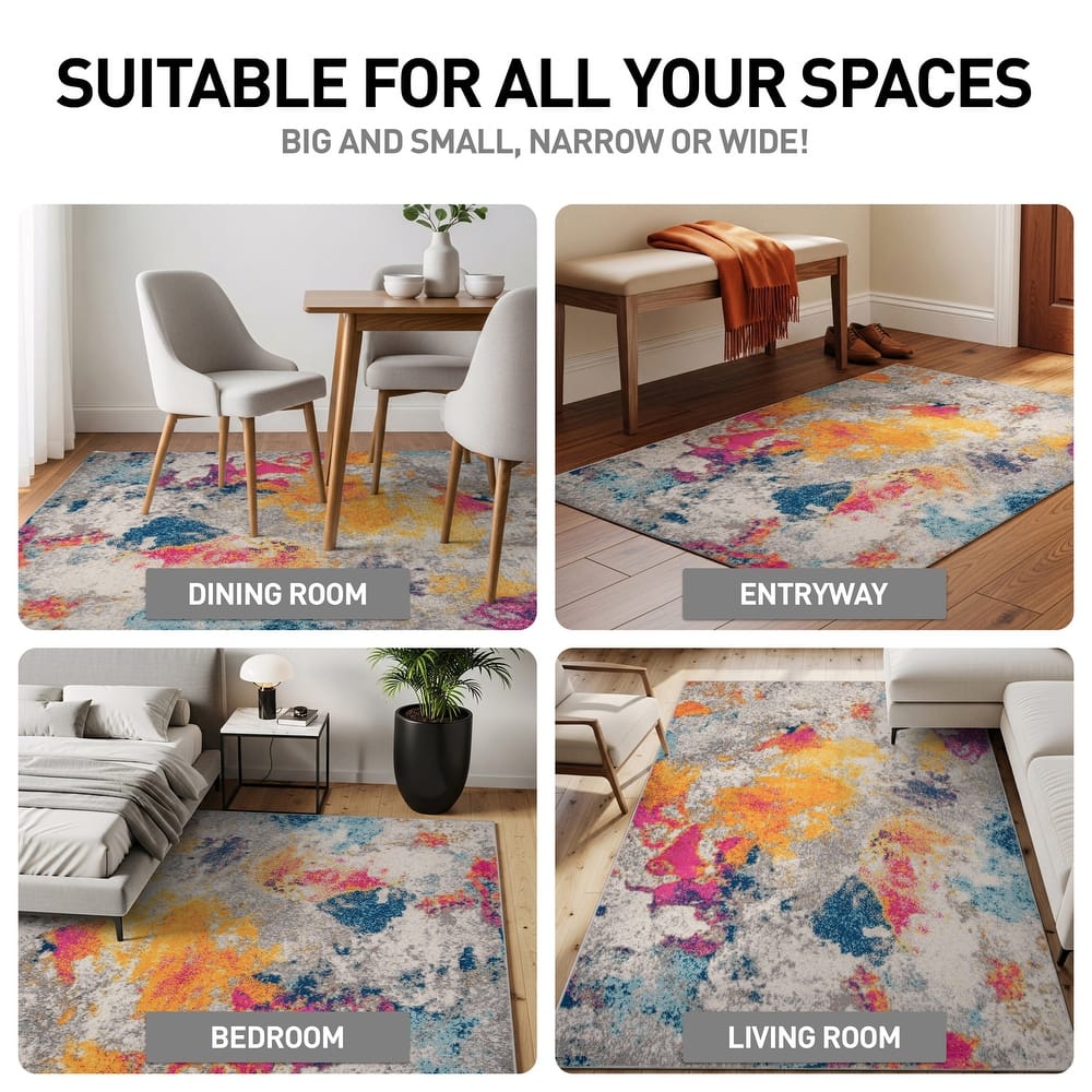 World Rug Gallery Abstract Contemporary Area Rug