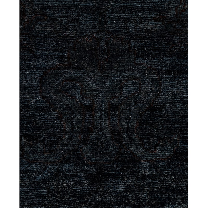 Overdyed One-of-a-Kind Hand-Knotted Area Rug - Black - 3' 0" x 17' 4"
