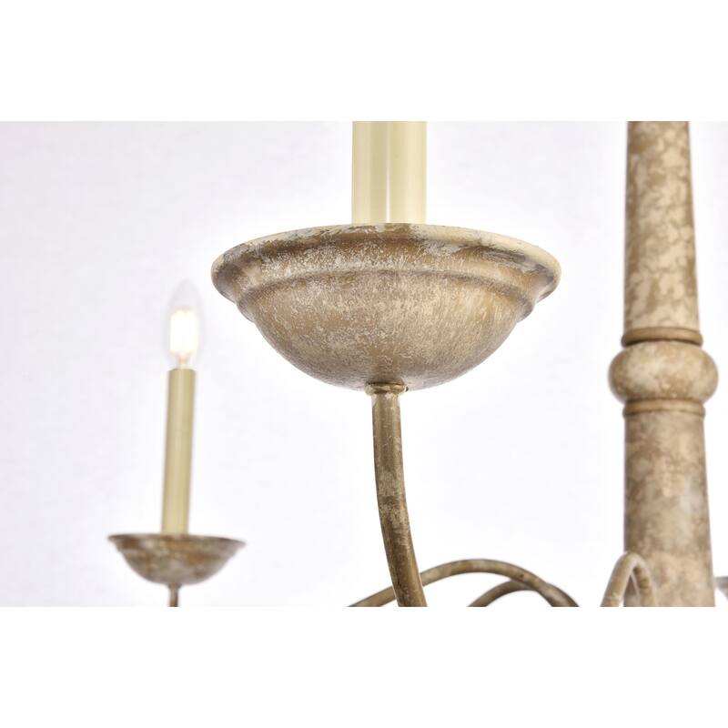 Elegant Lighting Merritt 6 Light 39-13/16" Wide Taper Candle
