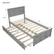 preview thumbnail 9 of 14, Twin Platform Kids Bed with Trundle, Sturdy Wood Frame, Space-Saving Design, Espresso