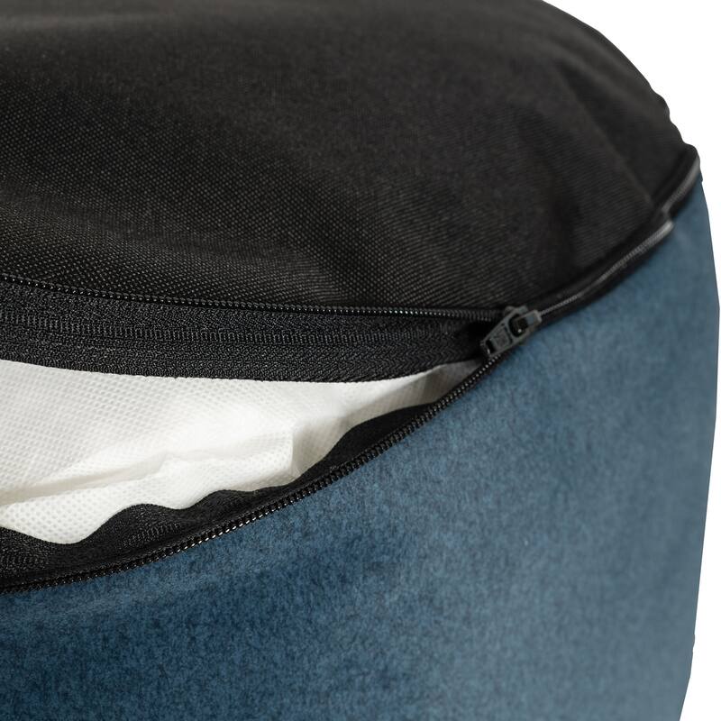Qiviut Blue Tall Pouf
