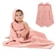 preview thumbnail 91 of 111, Hooded Baby Towel, 6 Layer 100% Muslin Cotton by Comfy Cubs Bold Blush - Pack of 2 