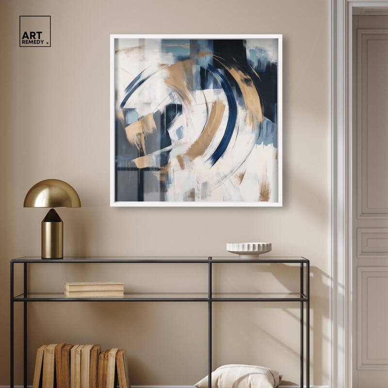 Golden Vortex I Shadowbox by Art Remedy