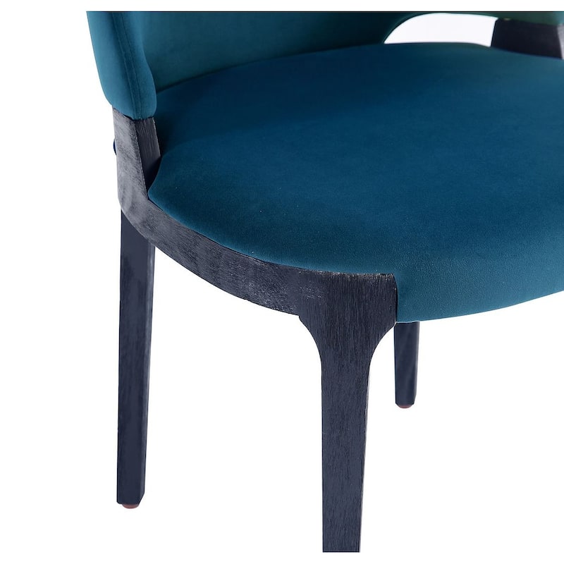 Manhattan Comfort Kara Modern Velvet Upholstered Dining Chair Set