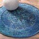 preview thumbnail 40 of 53, Brooklyn Rug Co Traditional Vintage-inspired Area Rug 4' Round - Blue