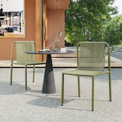 Christopher Knight Home - Burgess Space-Saving and Stylish Outdoor Stacking Dining Chairs