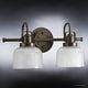 preview thumbnail 3 of 5, Luxury Industrial/Farmhouse Bronze Bathroom Vanity Light - 8-3/4"H x 17"W x 7-1/4"Dep