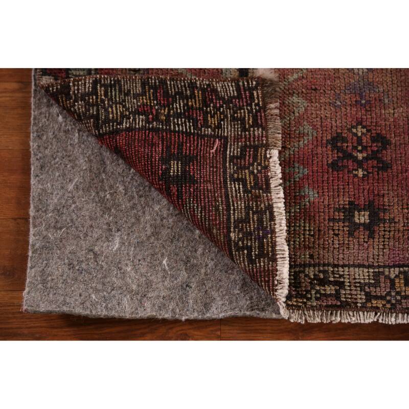 Hand Knotted Oriental 100% Wool Carpet Transitional Tribal Pink Anatolian Area Rug - 2' 11'' X 1' 9''