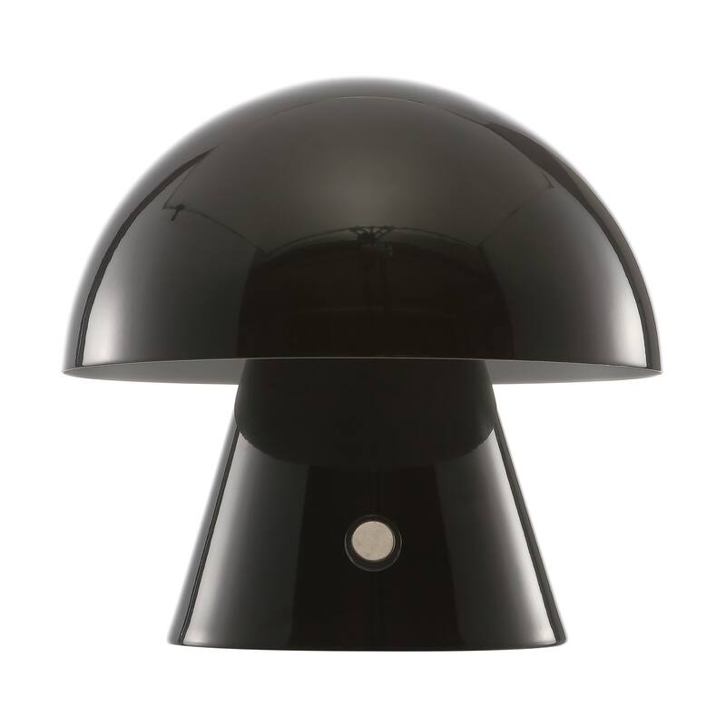 Alyson 7" Contemporary Bohemian Rechargeable/Cordless Iron Integrated LED Mushroom Table Lamp, by JONATHAN Y