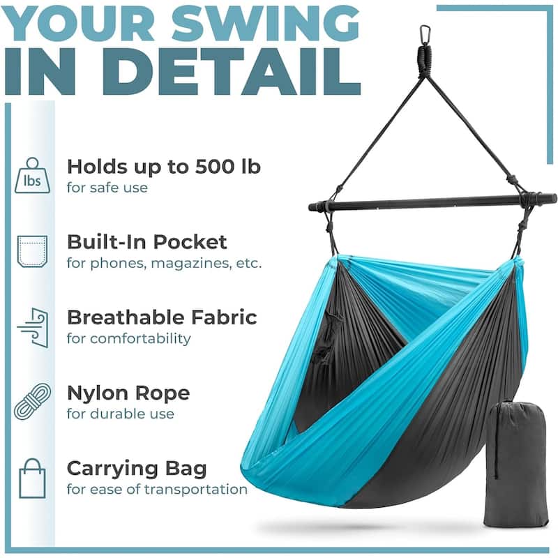 Hanging Hammock Chair (Tree Pod Sensory Swing) - 15 x 6.3