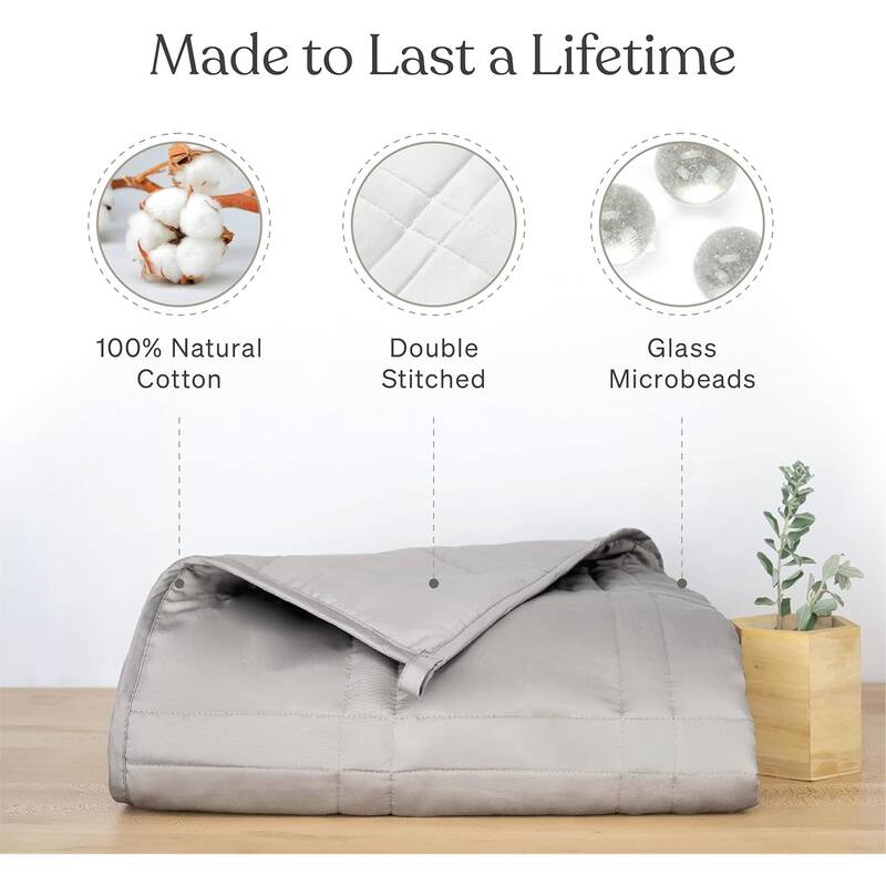 Cool Cotton Weighted Blanket - 25lbs King