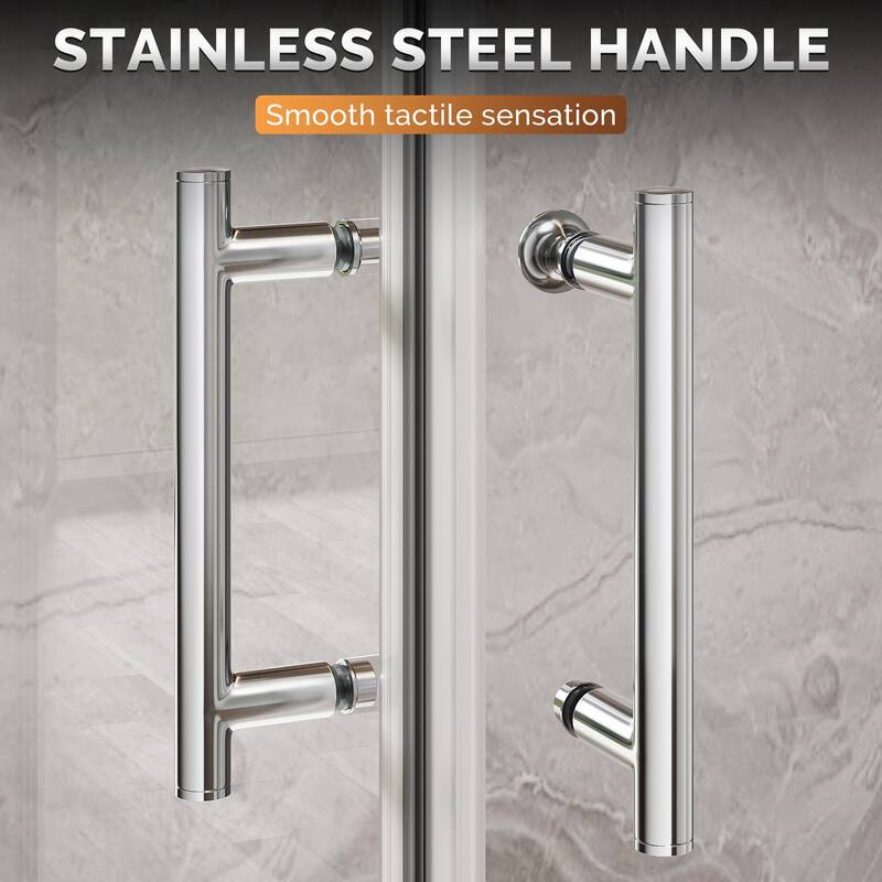 Elegant 36" W x 36" L x 72" H Corner Entry Shower Enclosure Sliding Shower Doors