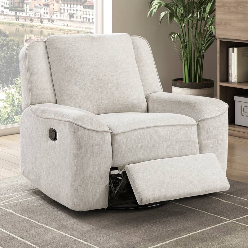 Graham 40" Chenille Swivel Reclining Chair - Smooth Swivel Motion