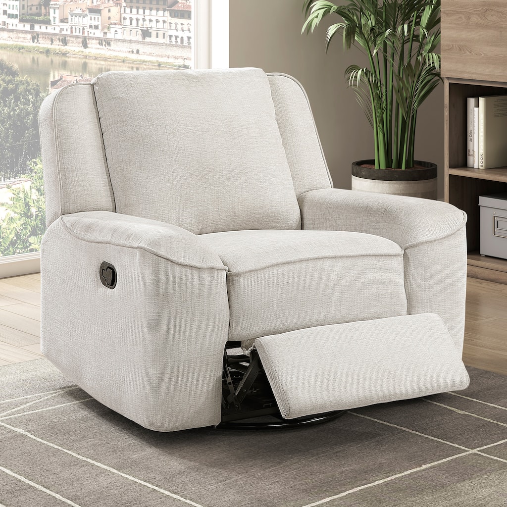 Graham 40" Chenille Swivel Reclining Chair - Smooth Swivel Motion