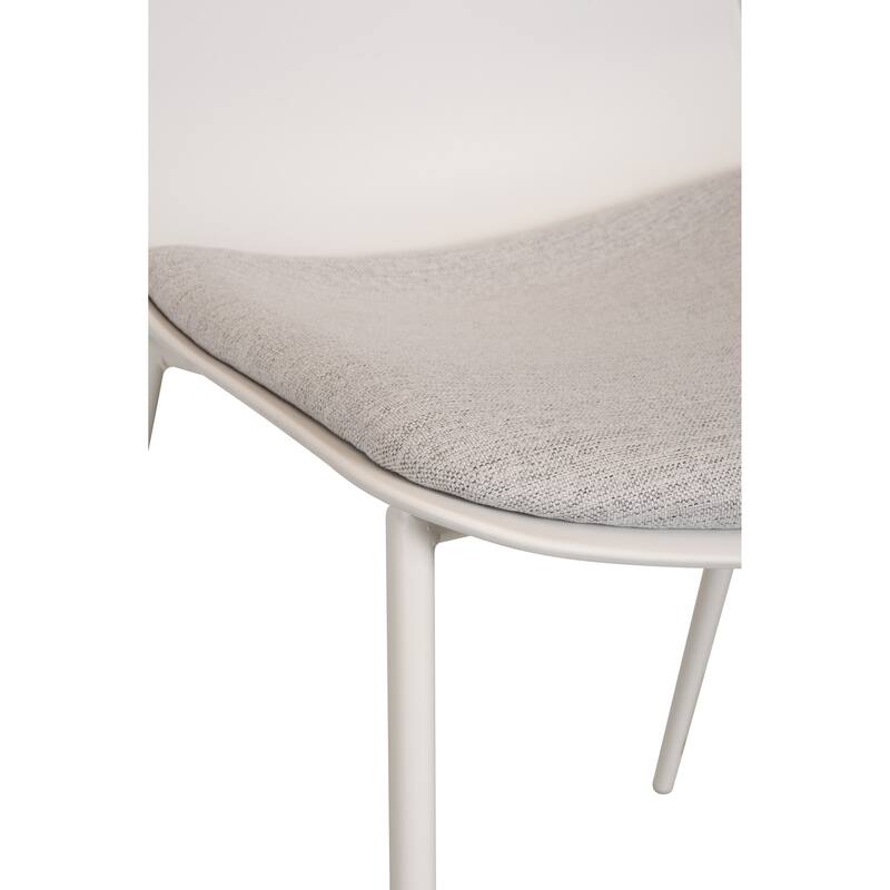 Set of 4 Plastic Dining Chairs Cushion Padded For Kitchen Metal Legs Guest Meeting Waiting Room Business Indoor Outdoor Patio