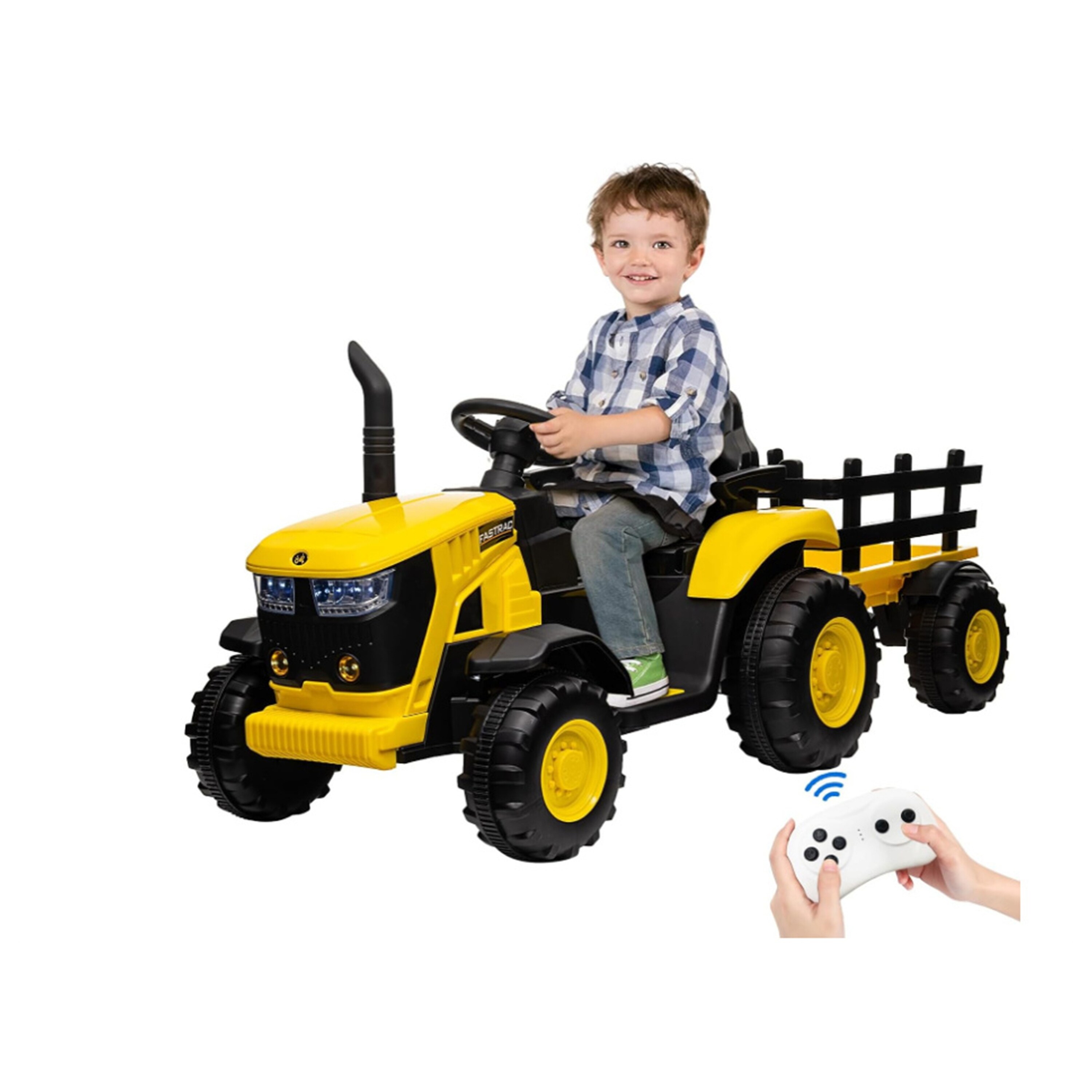 Battery Powered Kids Tractor Toy with Remote Control Safety Belt and Music for Ages 3 8 Bed Bath Beyond 41652718